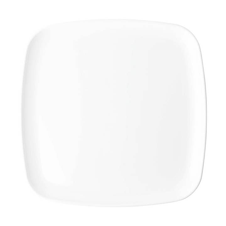 EcoQuality - Wholesale Disposable Plate - 12" Disposable Square White Plastic Serving Plates