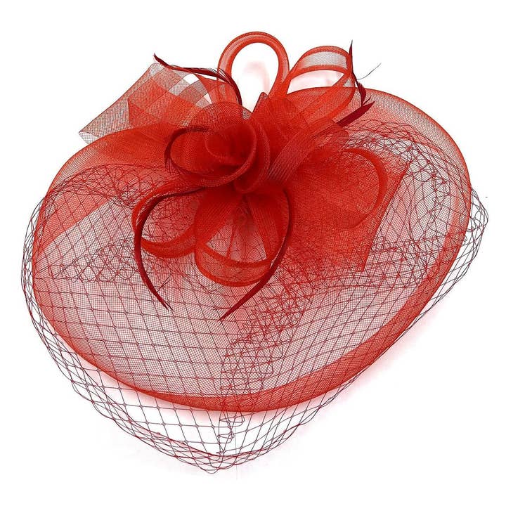 Big Mesh Hat Veil Over Fascinator for wholesale by Diacly