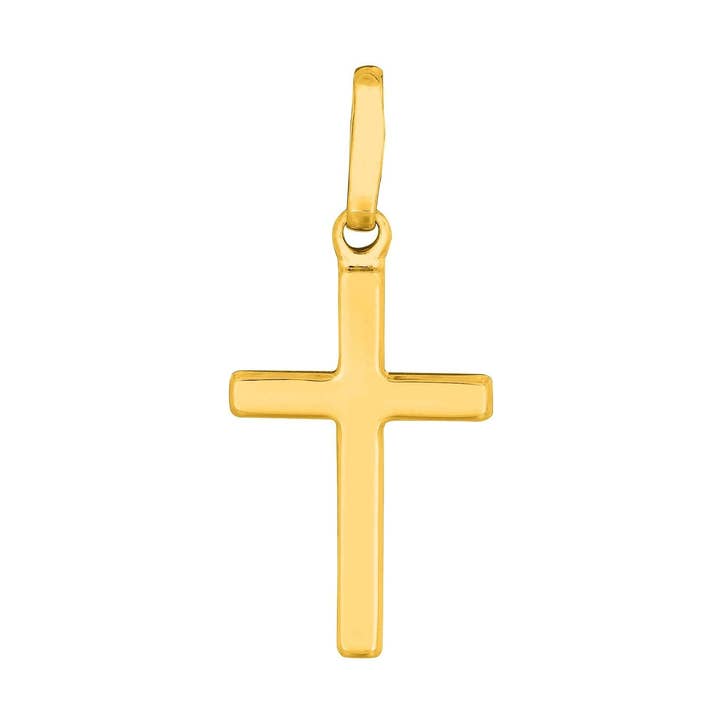 14 K gul guld alle skinnende små Kors Pendant for engroshandel hos The Diamond Deal