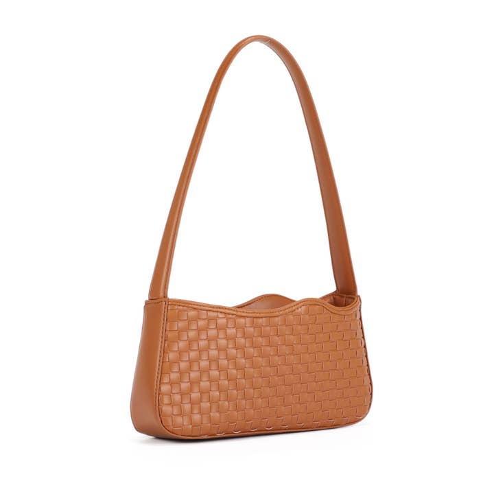 LORRAINE WOVEN SHAPED SHOULDER BAG for wholesale by KAYLA+AVA