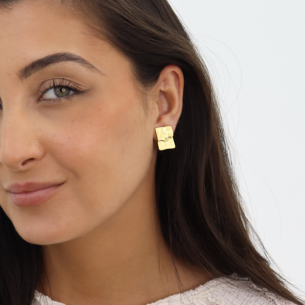 KARINE SULTAN - Wholesale Stud/Post Earrings - Textured Elongated Stud1