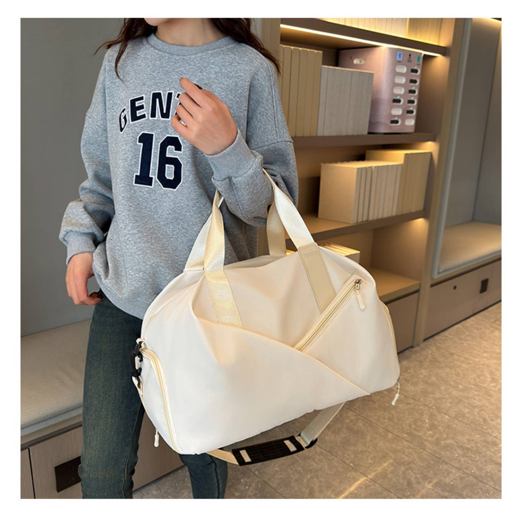 wandf - Vente Sac de voyage – femme - Sac de sport de voyage et de fitness - Séparation étanche pour le mouillé et le sec13