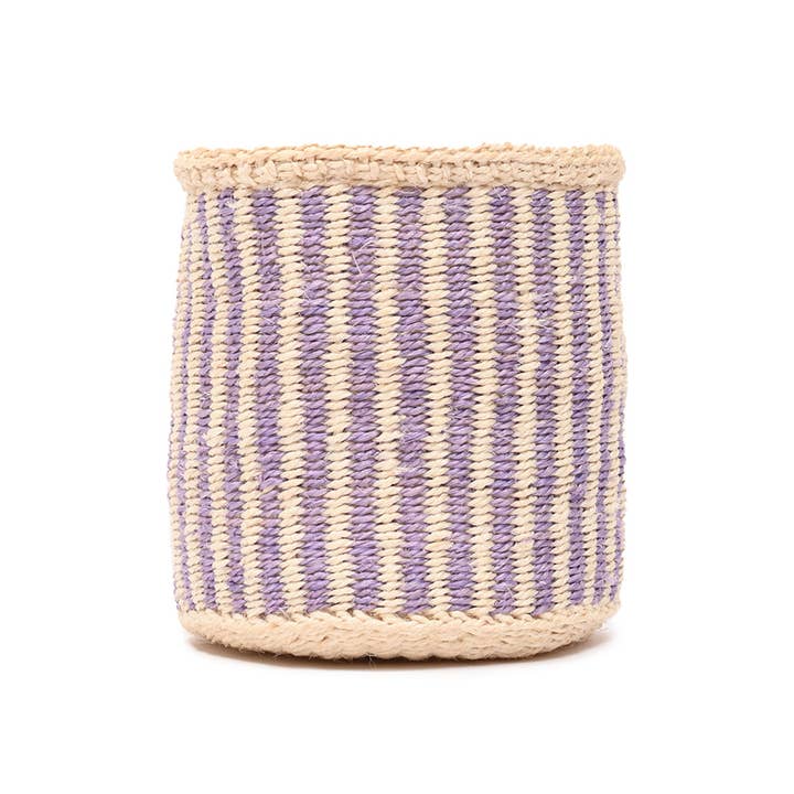 Roxa UMEME: Cesto de Armazenamento Lavanda Pinstripe para venda a revendedores na Faire