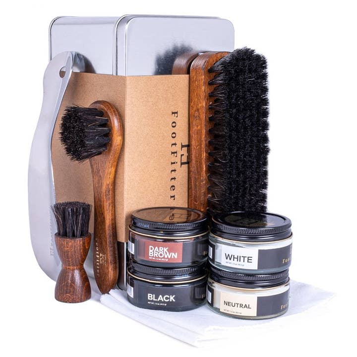 FootFitter Shoe Shine Brush & Polishing Set - Classic or Browns for wholesale by FootFitter