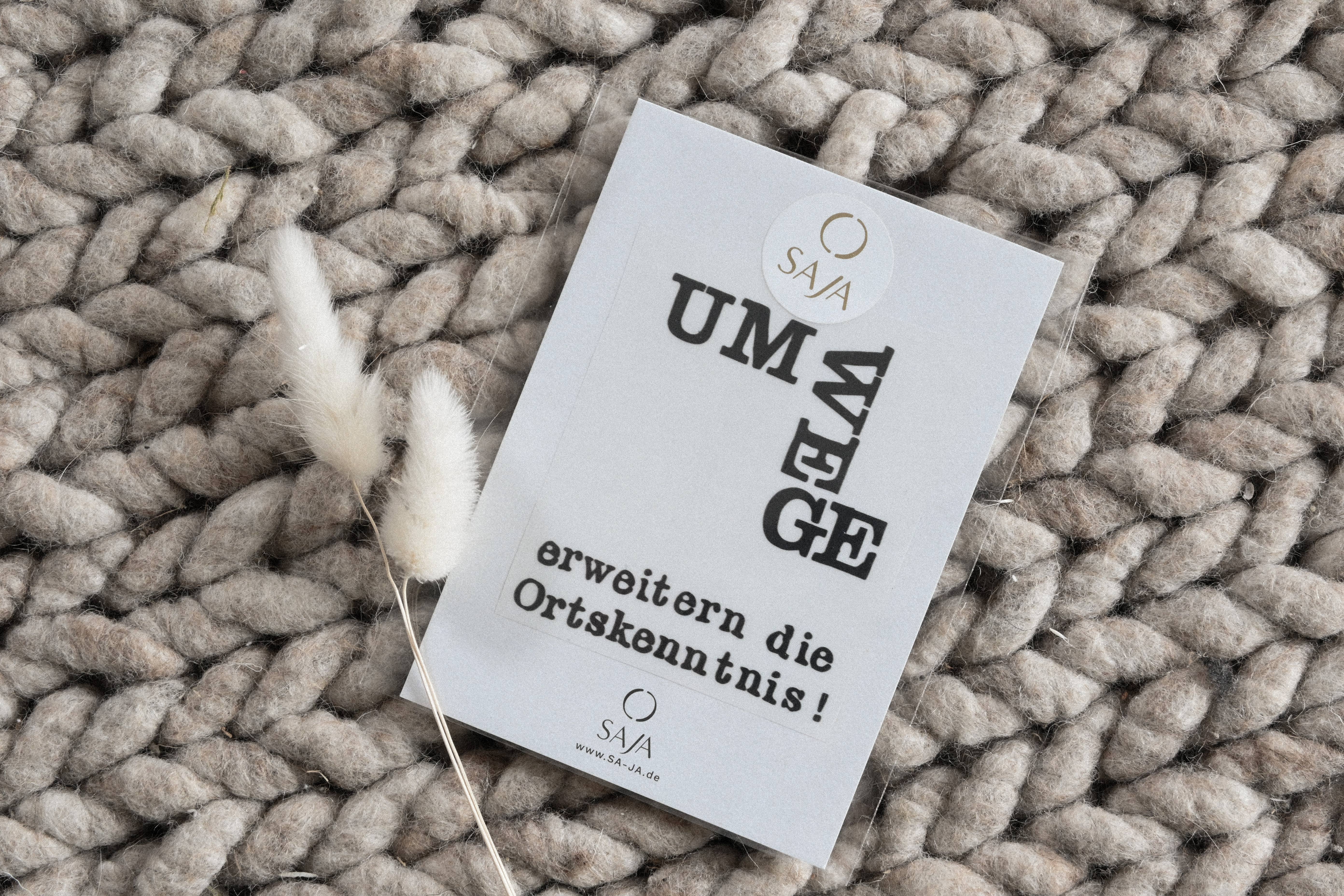 SAJA Design Atelier - Wholesale Patch - Iron-on transfer "Detours enhance local knowledge!"2