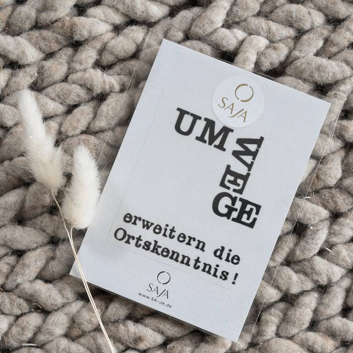 SAJA Design Atelier - Wholesale Patch - Iron-on transfer "Detours enhance local knowledge!"2