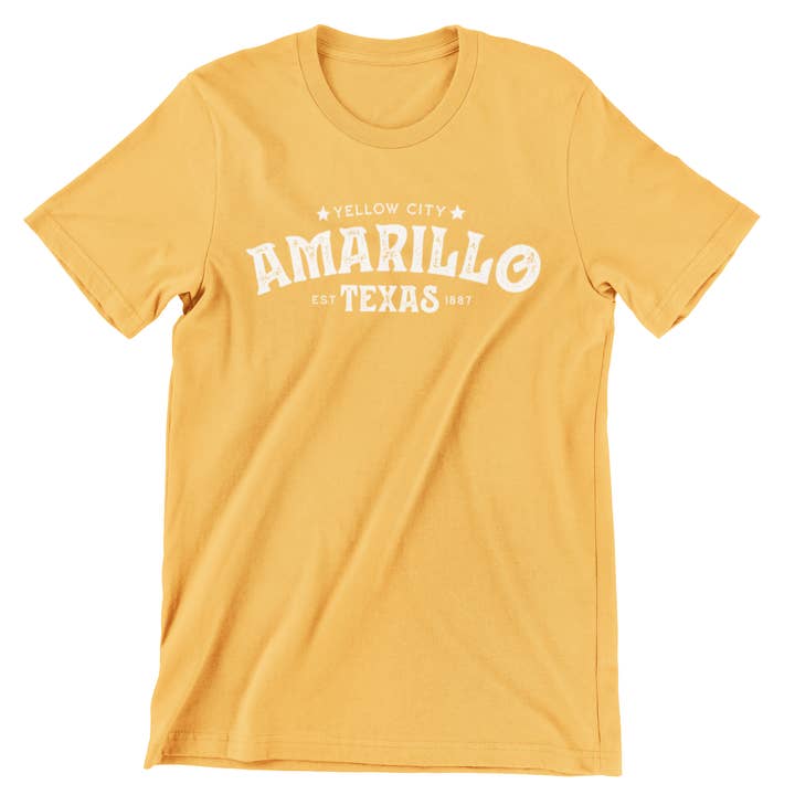 Amarillo Texas T-shirt - Yellow City for wholesale by Made in Texas Co.