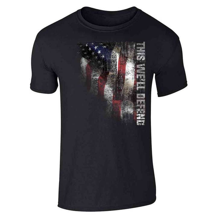 Esta Camiseta Patriótica de la Bandera Americana "This We'll Defend" para venta al por mayor de Pop Threads