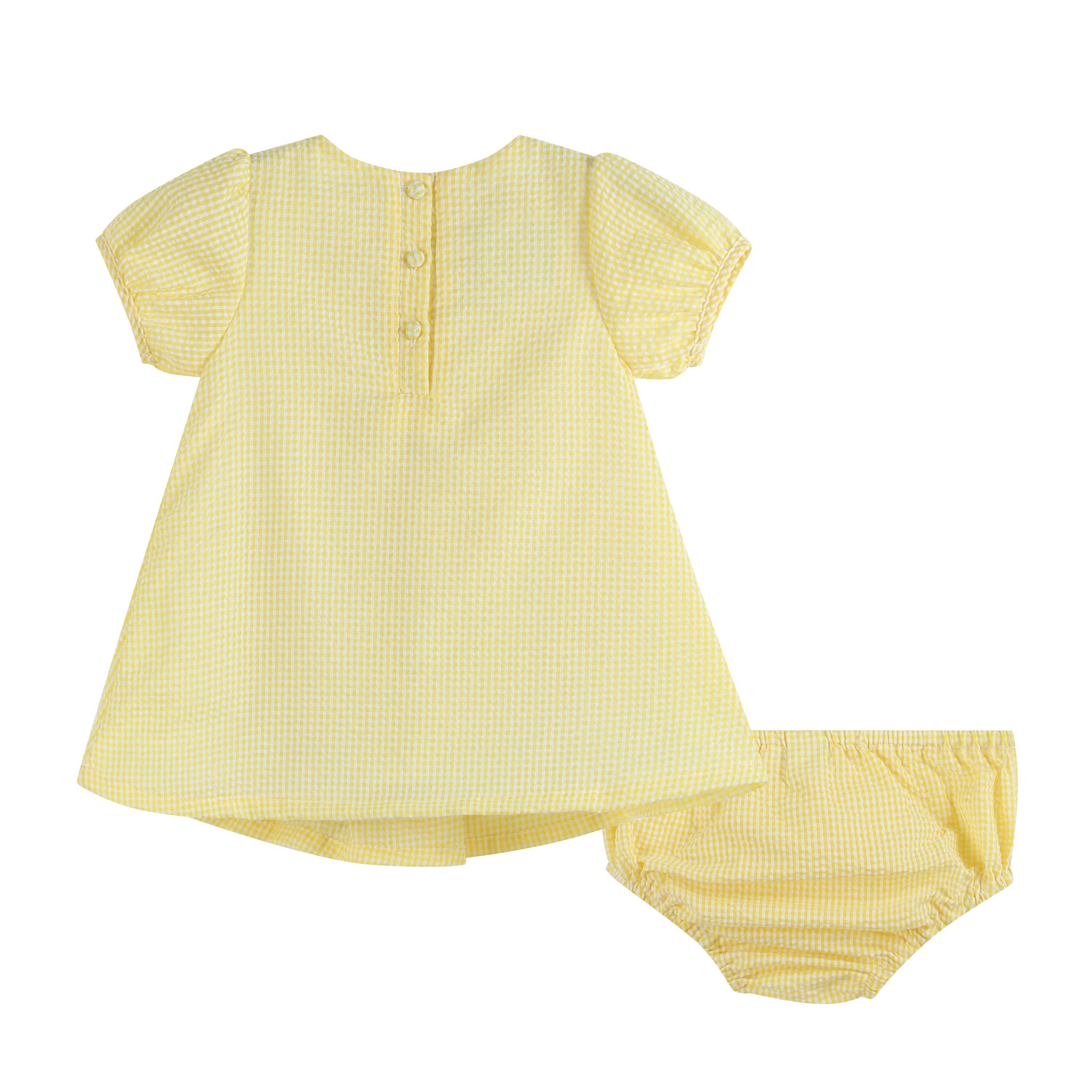 Lil Cactus - Wholesale Clothing Set - Baby - Yellow Lemon Dress and Panty Cover Set1