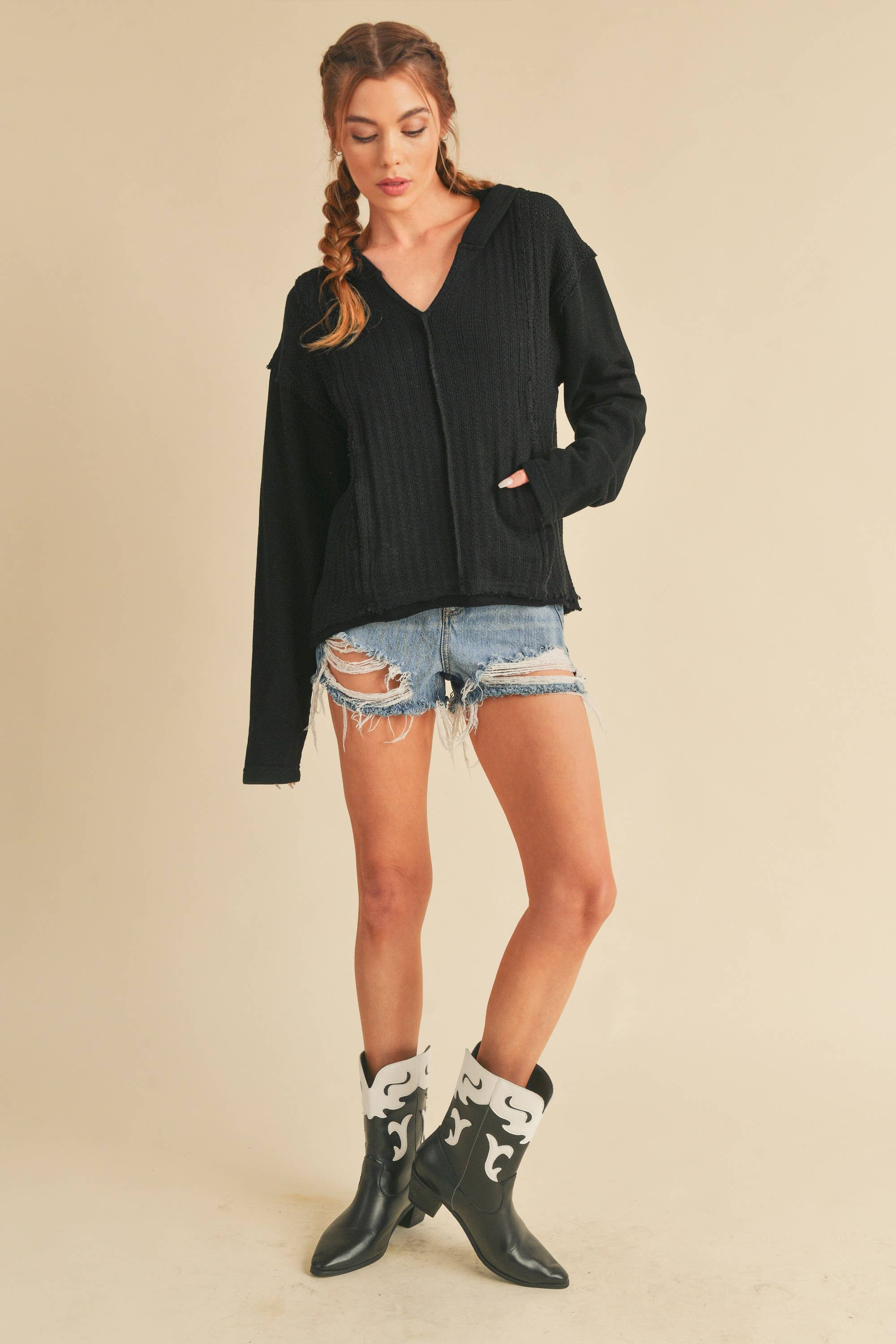 AEMI + CO - Venta al por mayor Sudadera con capucha - Mujer - Sudadera 919BK Raquel 22