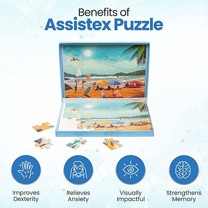 Assistex – wholesale Pussel - Vuxen – Demens pussel 36 Stora bitar pussel - Strand