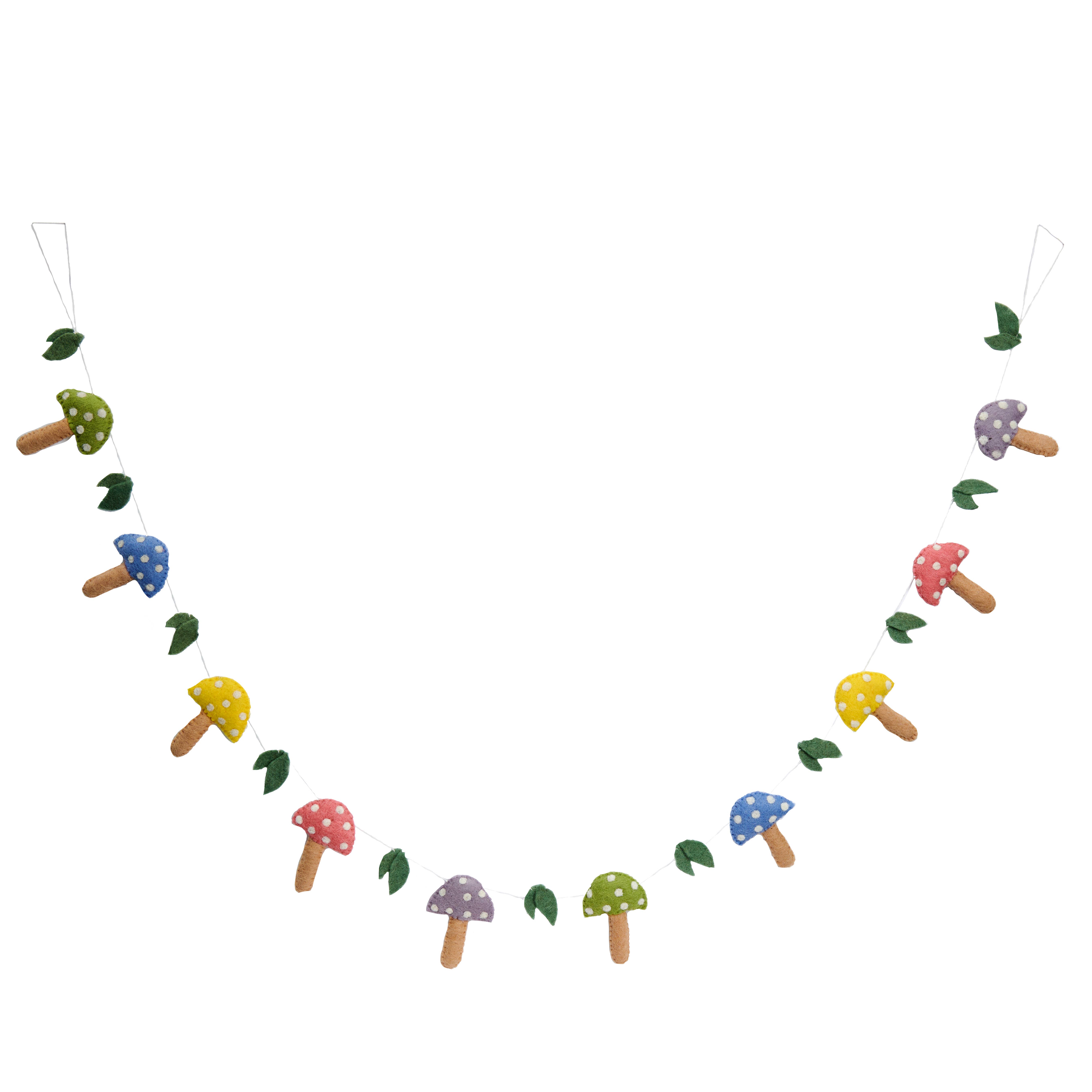 Global Goods Partners - Wholesale Bunting/Garland - Felt Mushroom Garlands1