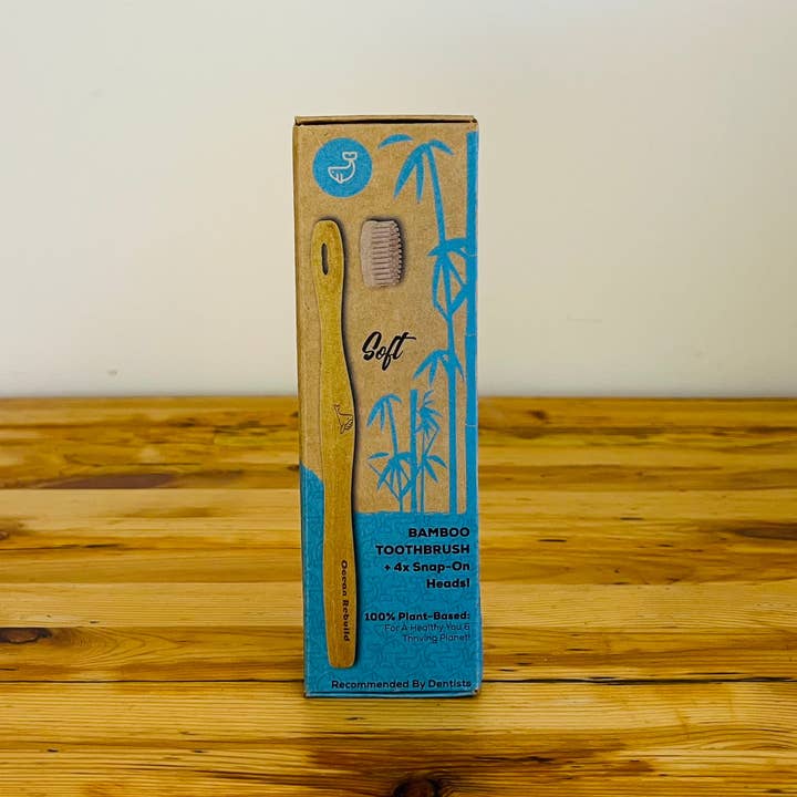 Ocean Rebuild - Wholesale Toothbrush - ReFresh 4 in 1 Bamboo Toothbrush With Removable Bristles 3