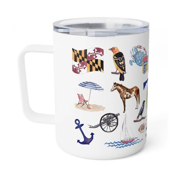 Maryland Forever! Insulated Travel Mug for wholesale by The Muddy Dog