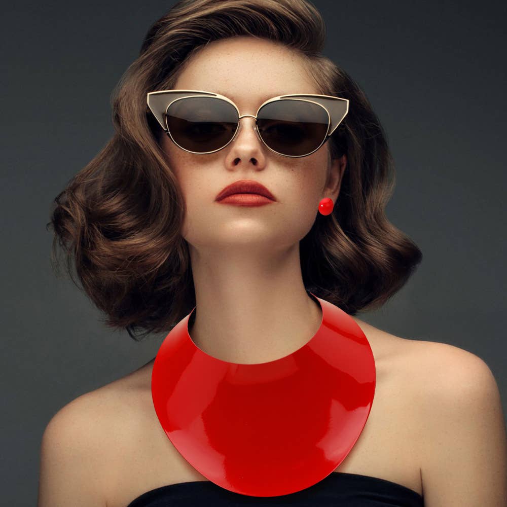 Sensibling Corp. - Vendita all'ingrosso Girocollo/collier - Collana Statement con Piastra in Metallo Oversize e Grassetto0