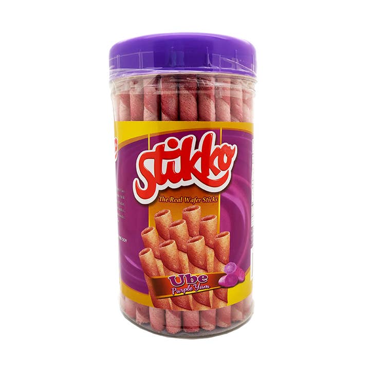 Stikko Wafer Sticks- Purple Yam, 12 Jars/Case – 14.10oz(400g) for wholesale by Takari International, Inc.