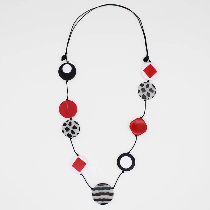 Red Cheetah Statement Necklace for wholesale by Sylca Designs