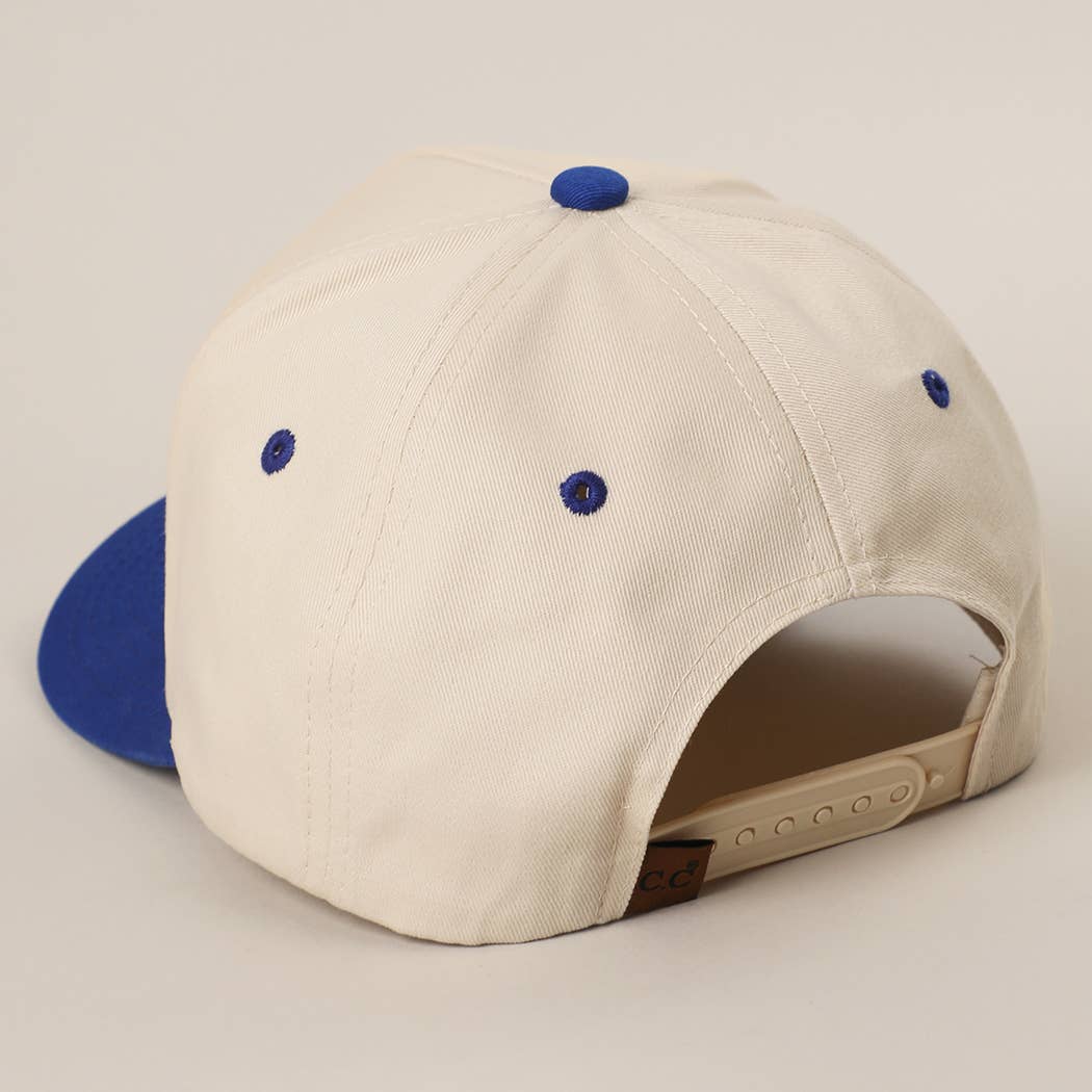 BLUE GOOD DAYS Embroidered  Canvas Two-Tone Trucker Hat for wholesale on Faire6