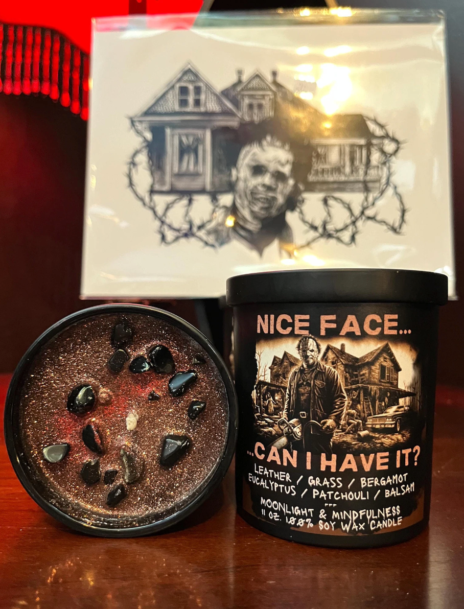 Moonlight & Mindfulness - Wholesale Jar/Filled Candle - Horror Movie Crystal Candles, 100% Soy Wax, Spooky Decor3