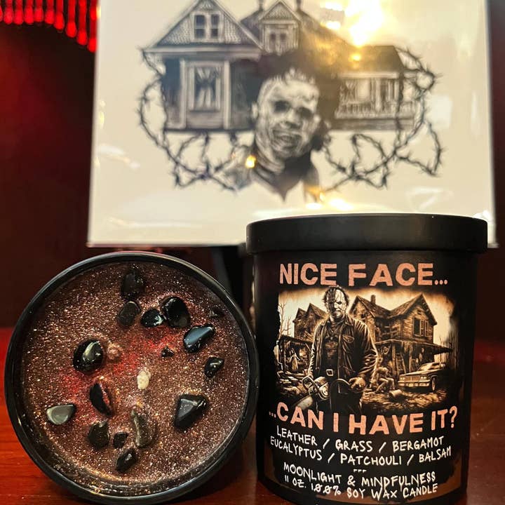 Moonlight & Mindfulness - Wholesale Jar/Filled Candle - Horror Movie Crystal Candles, 100% Soy Wax, Spooky Decor3