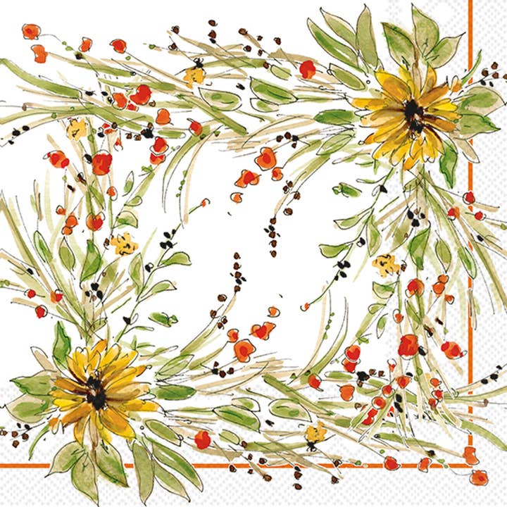 Guardanapos Cocktail de Papel 20 ct Rosanne Beck Girassol Medley por atacado de Boston International