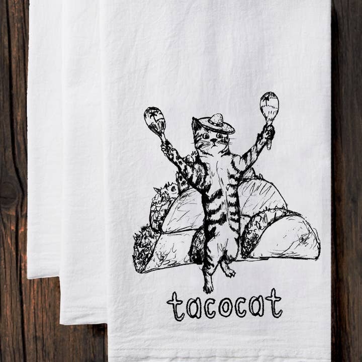 Tacocat: Viskestykke for engroshandel hos Megan Lee Designs