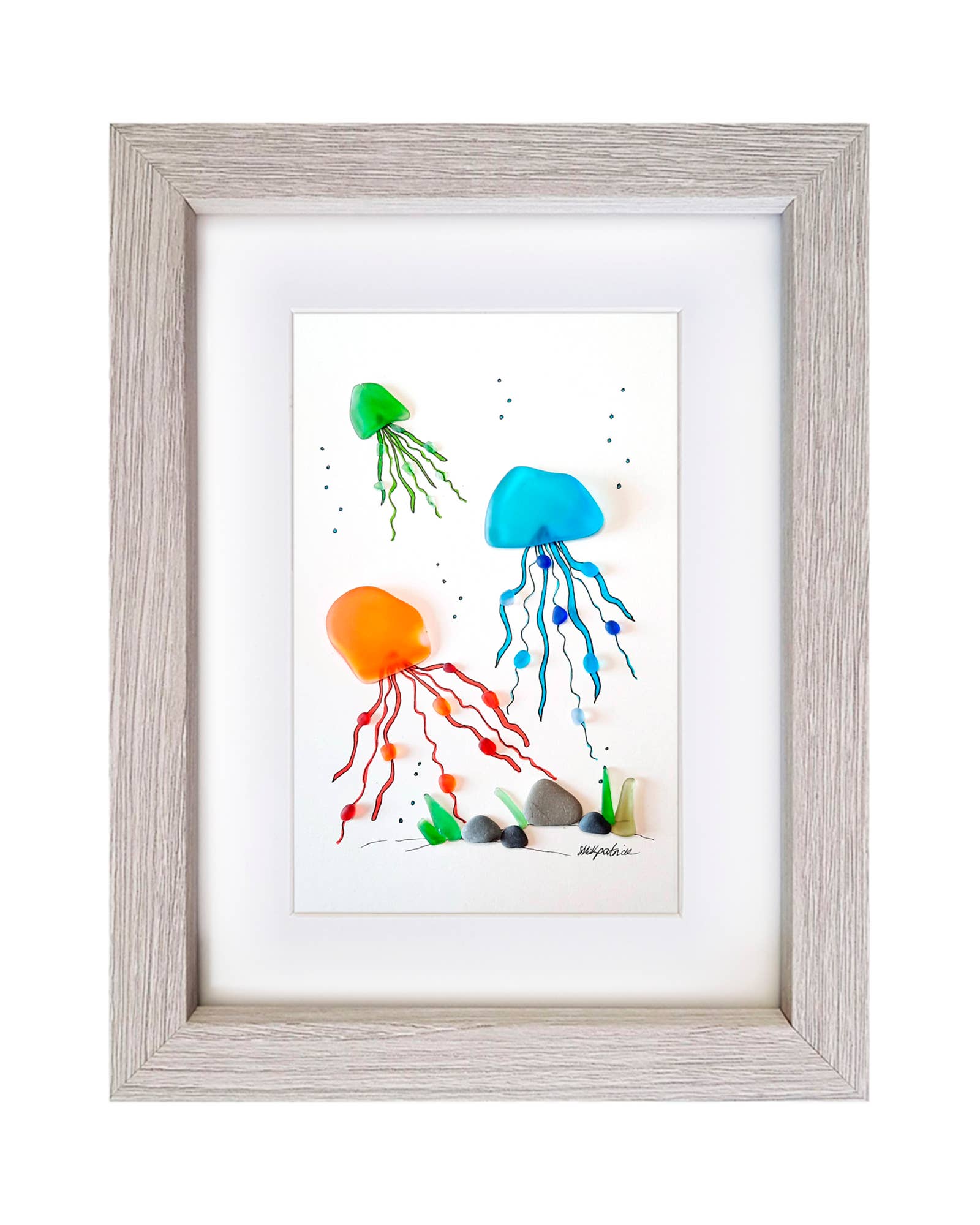 UrchinArtworks – wholesale Art print – Jellyfish Sea Glass Picture Wall Art Decor 5