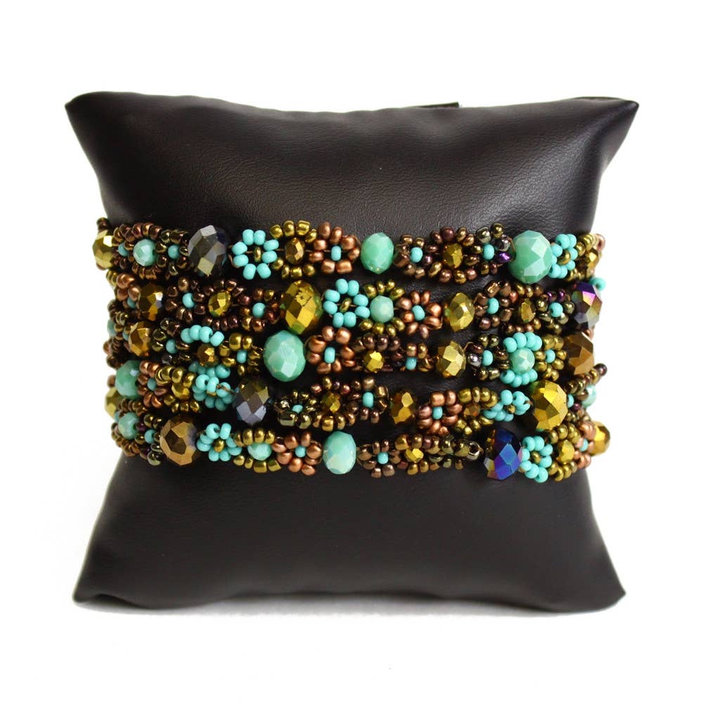 Sanyork Fair Trade - Wholesale Beaded Bracelet - Crystal Daisy Bands Assorted Bracelet Handcrafted Glass Bead4