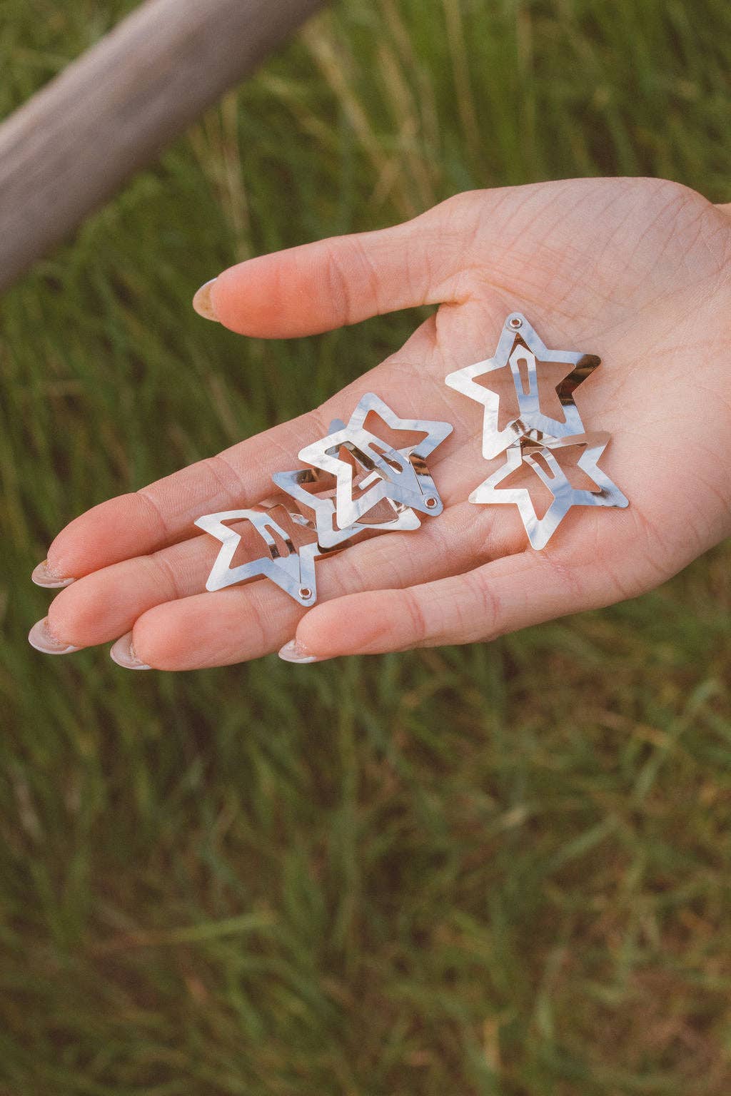 Shop Andi - Wholesale Hair Clip - Women's - Silver Starlet Snap Clip 5-pack3