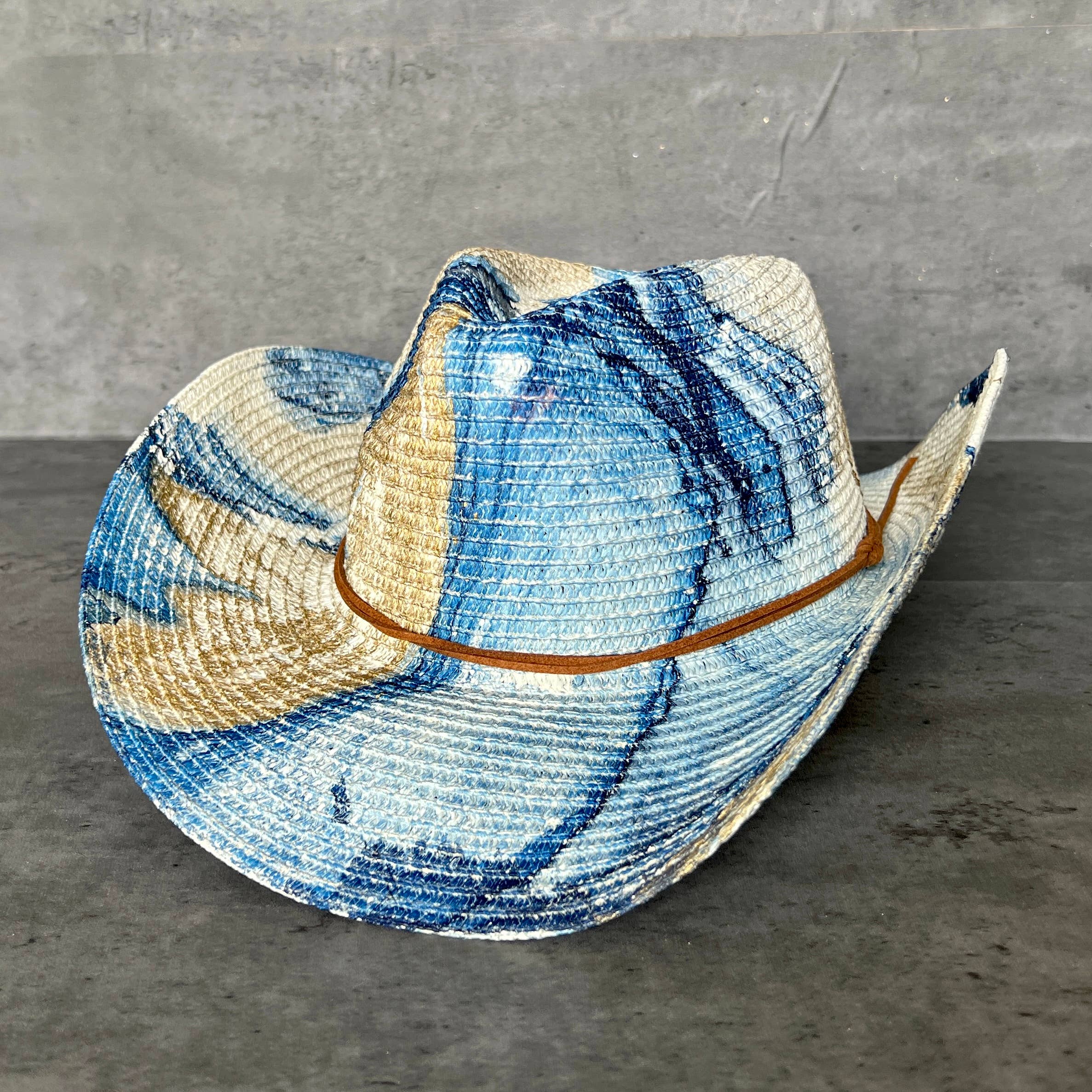 Nymf by Collette - Wholesale Cowboy Hat - Women's - Marbled Straw Cowboy Hat3