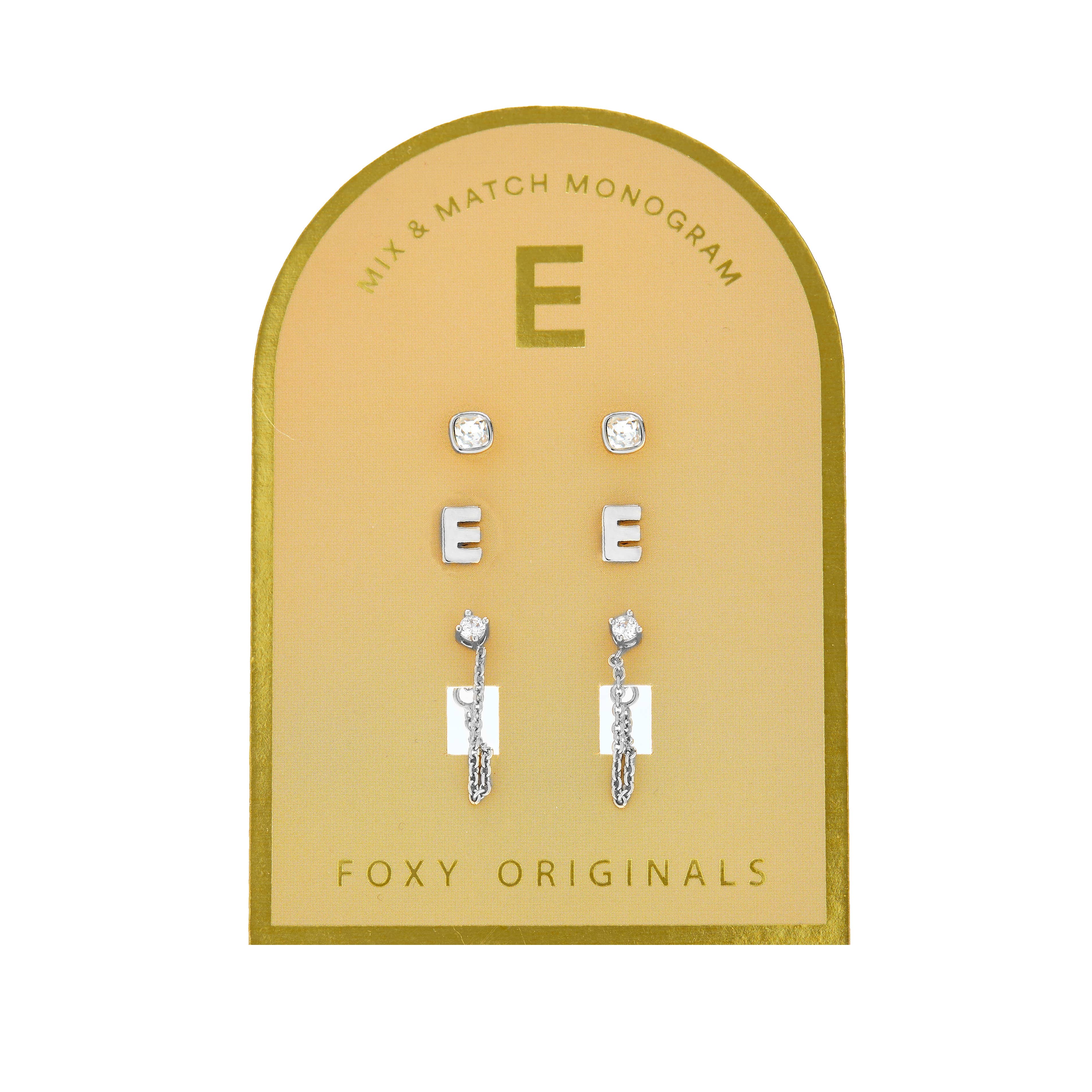 Foxy Originals - Wholesale Jewelry Set - Monogram Collection | Alphabet Mix & Match Earrings Pack8
