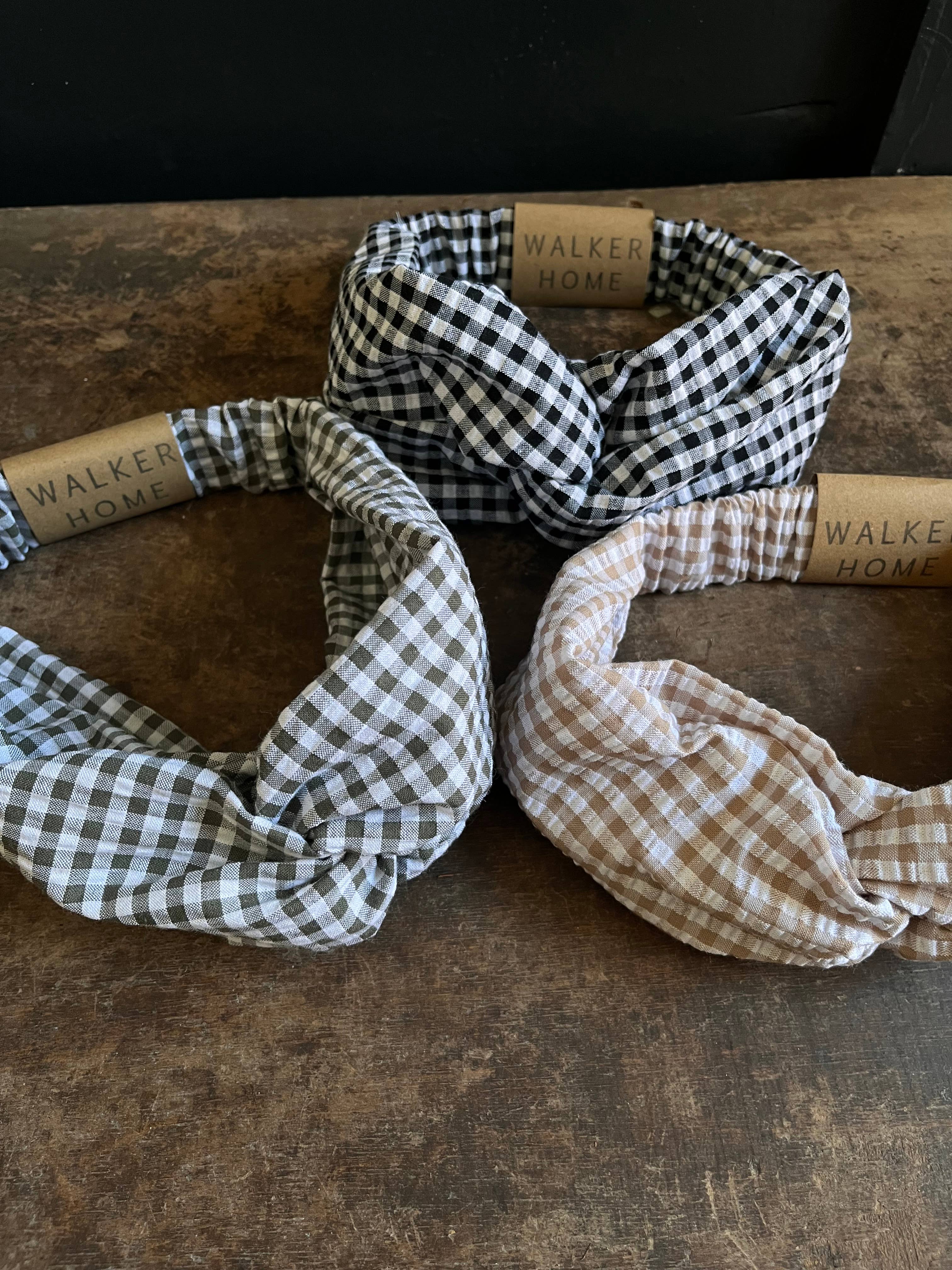 Walker Home - Wholesale Fashion Headband - Women's - Twisted knot headband - Seersucker gingham4
