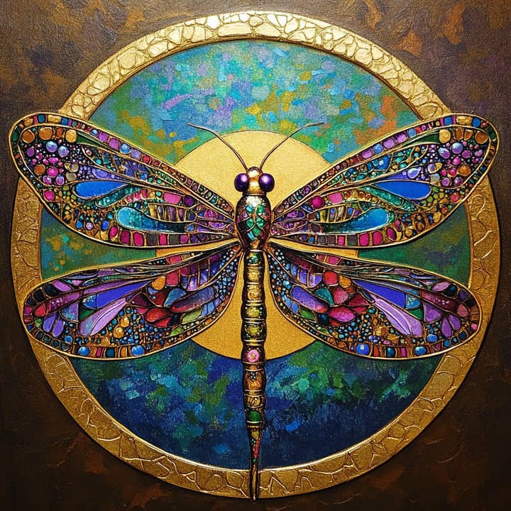 Exquisite Dichroic Dragonfly A4 Rice Paper or Art Print, Bodhi Gifts for wholesale by Bodhi Leaf Market