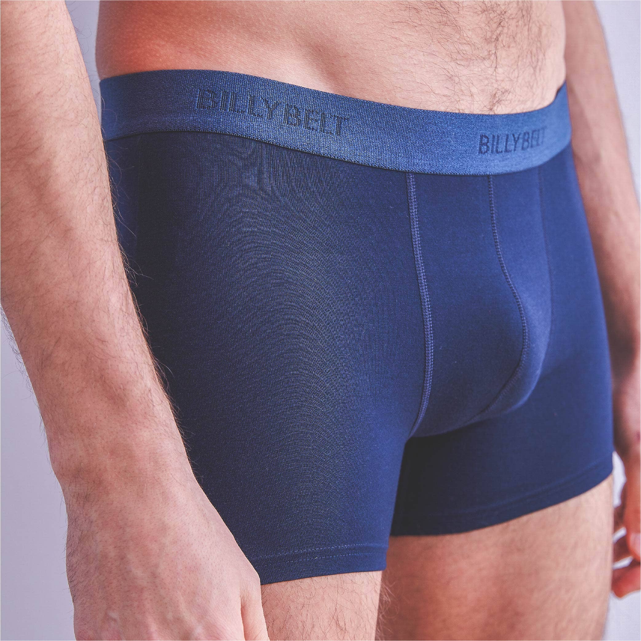 BILLYBELT – wholesale Underwear – Men's – Navy blue organic cotton boxer shorts1