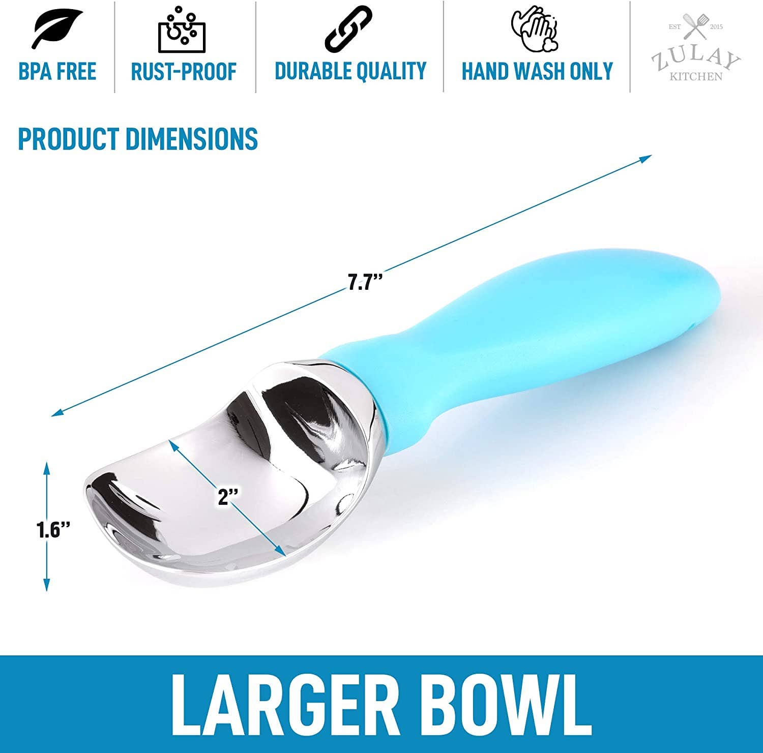 Zulay Kitchen – Großhandel Eisportionierer – Eisportionierer mit Soft-Easy-Griff und Deckelöffner7