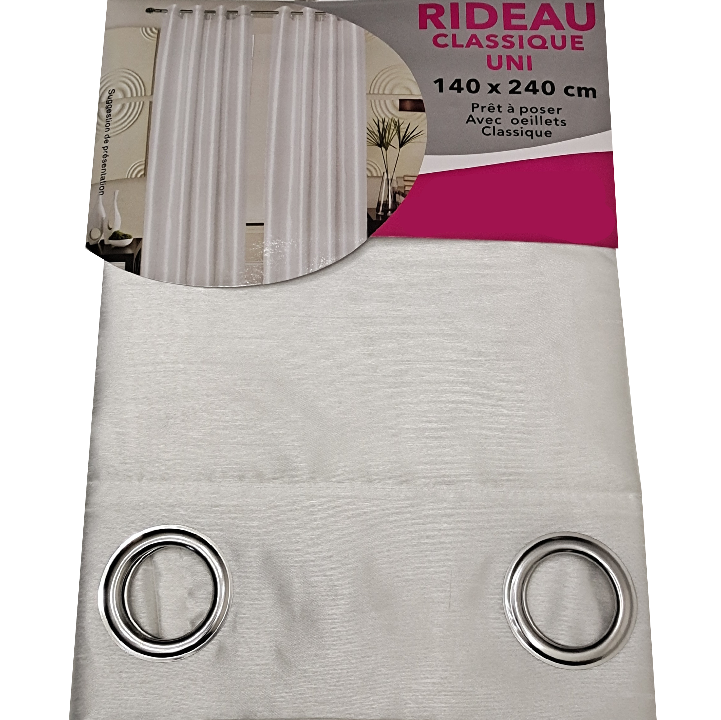 Super Bazaar - Wholesale Gordijn - Kant en Klaar Vitrage Gordijn - Met Ringen - 140x240 cm25