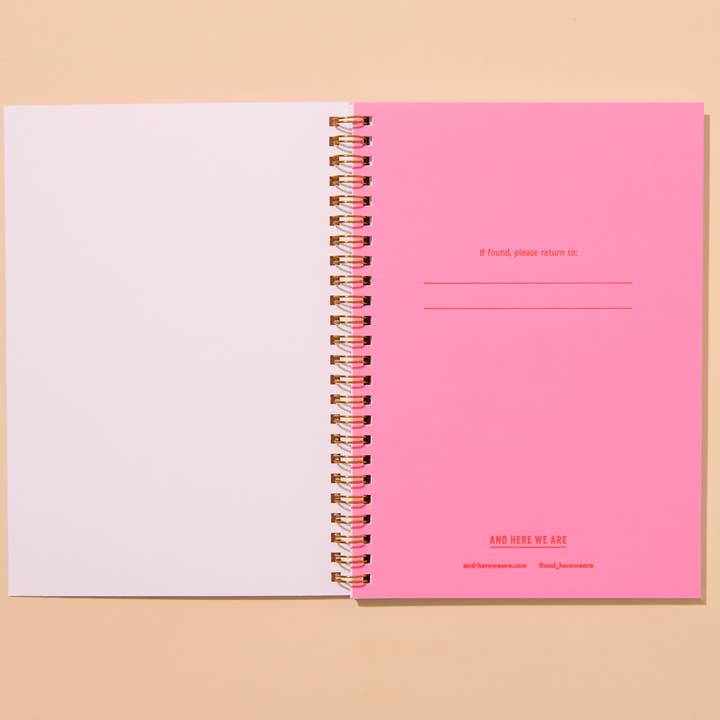 And Here We Are - Wholesale Notebook - Modern Seafood Letterpress A5 Spiral Notebook—Oyster Shell3