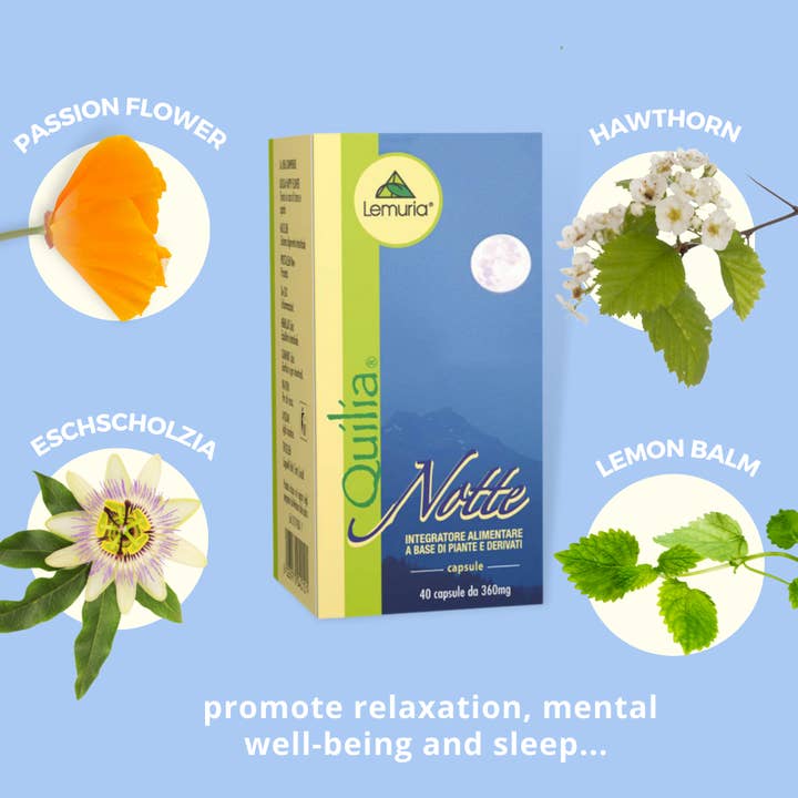 Lemuria - Wholesale Oral Supplement/Vitamin - Food Supplement for Night Rest - QUILIA NOTTE 40 Caps3