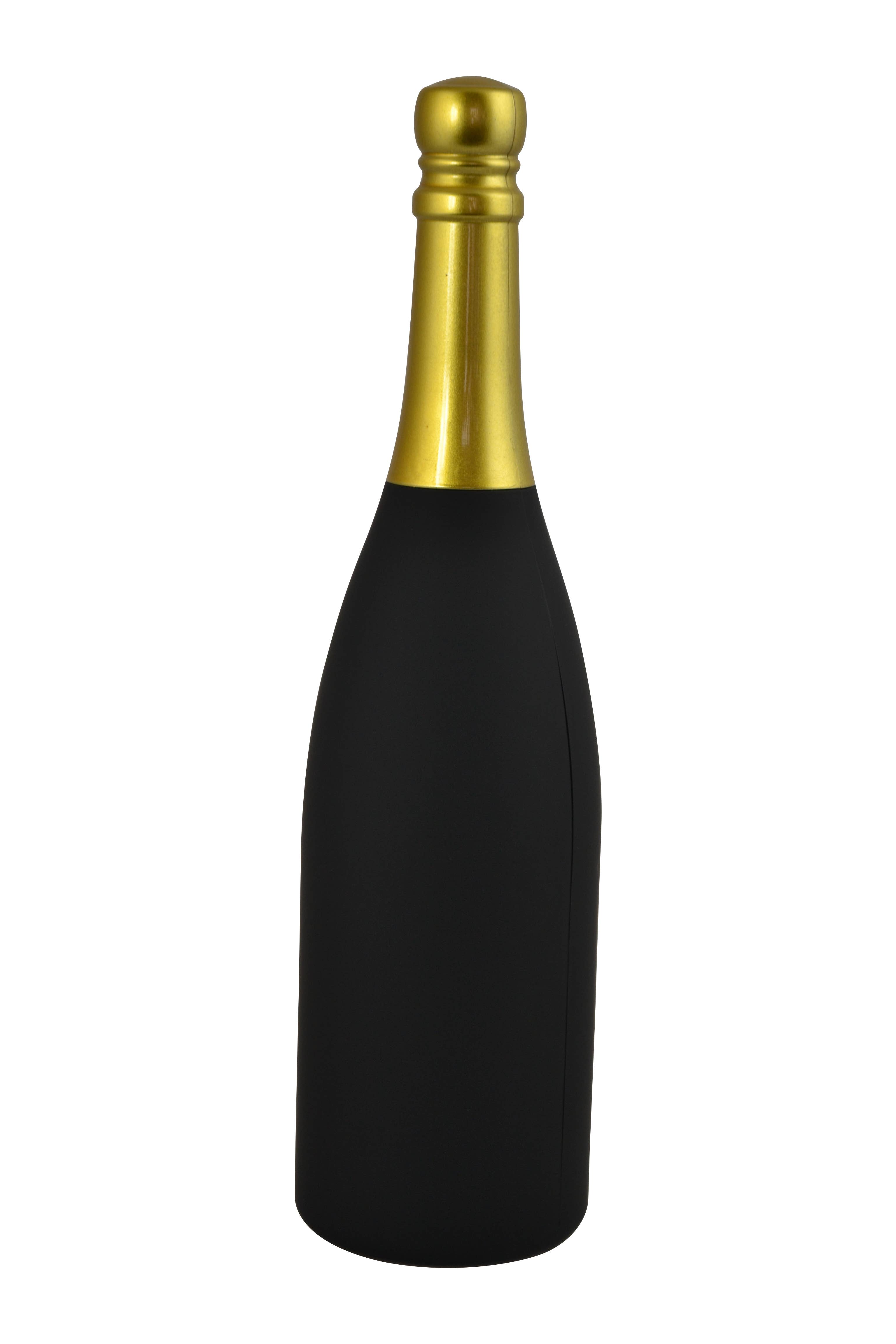 Three Star IM/EX Inc. - Wholesale Wine Tool Set - 12.5" BLK & GOLD CHAMPAGNE BOTTLE W/ ACCESSORIES1