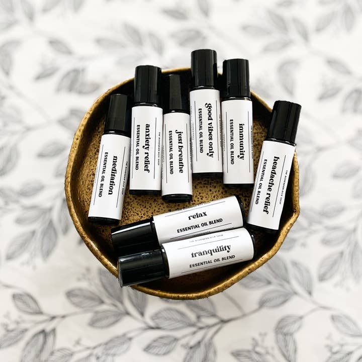 The Bohemian Box Shop - Wholesale Essential Oil Roll-On - Assorted Essential Oil Blend Roller Bottles - Choose Scent