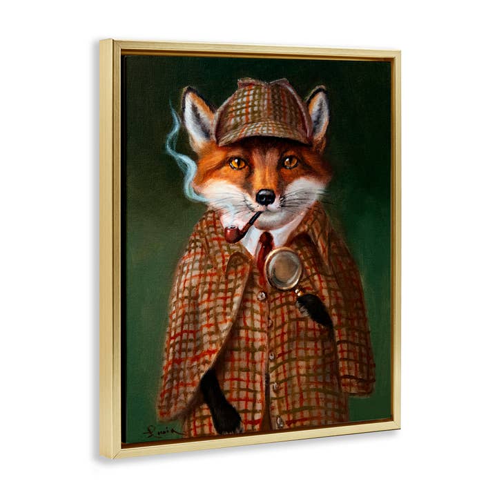 Stupell Industries - Wholesale Wall Sign - Detective Fox with Pipe - Framed Wall Art17