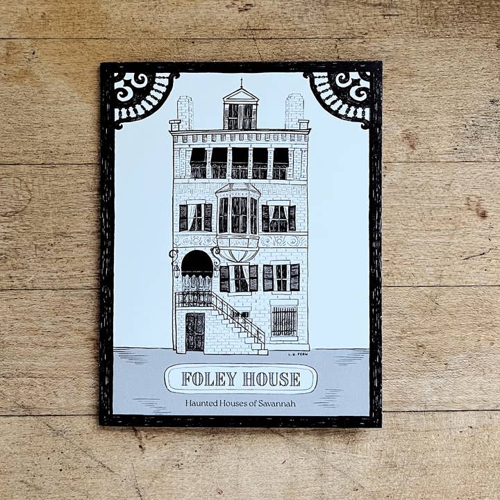 L. R. Fern - Wholesale Halloween Card - The Haunted Foley House Greeting Card1
