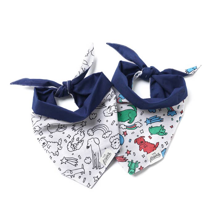 The Paws - Wholesale Pet Bandana - Dog - Coloring Bandana for Kids and AdultsÂ