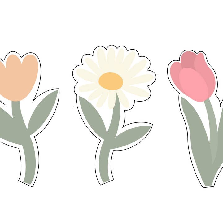 Blomma, Tusensköna eller tulpan med lång stam för wholesale av Maison’s Custom Cutters