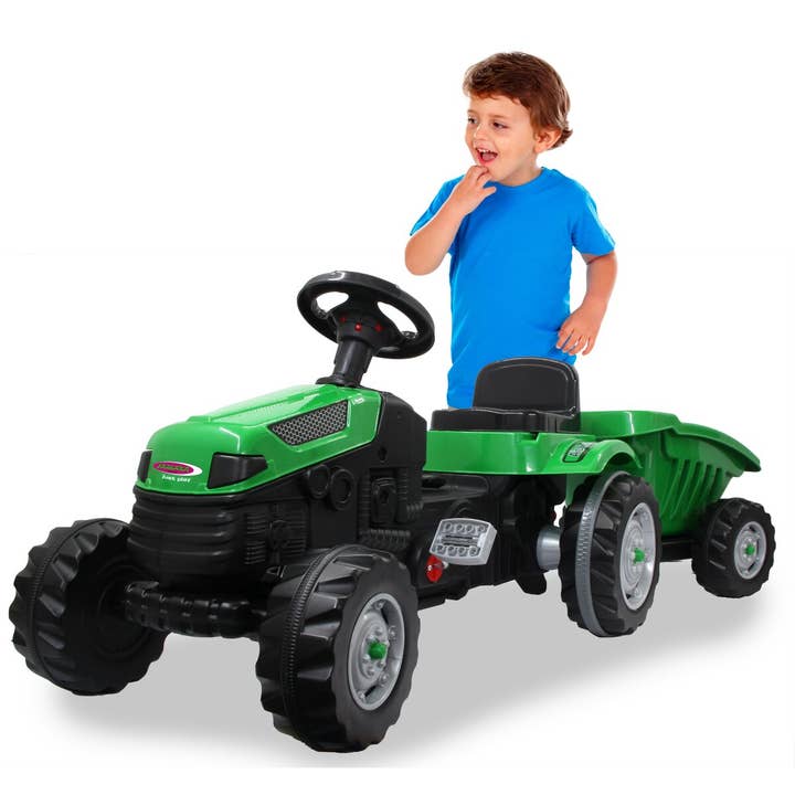 Strong Bull groene traptractor met aanhanger voor wholesale door mhw24