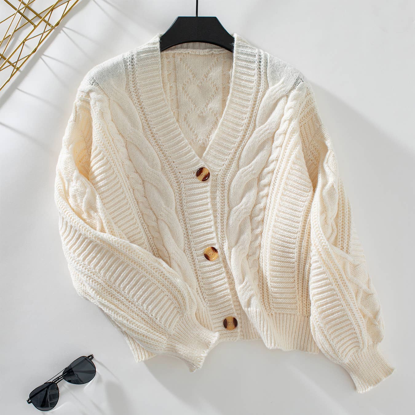 Lily Clothing - Wholesale Cardigan - Women's - LOOSE BUTTON CARDIGAN SWEATER COAT0