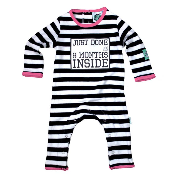 Lazy Baby® - Vente Barboteuse – bébé - Tenue de bébé « Just Done 9 Months Inside® »6