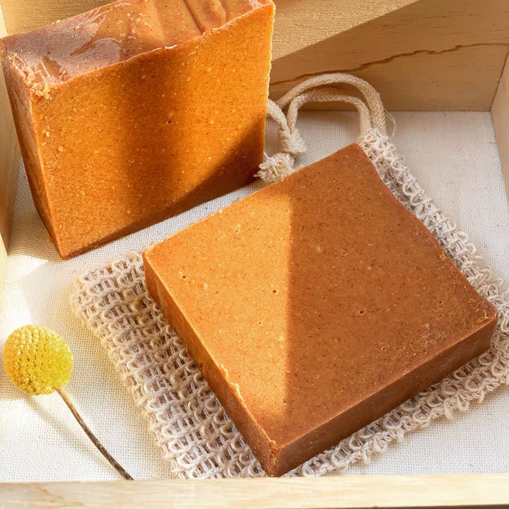 Unpackaged - Turmeric + Licorice Root - Complexion Soap Bar for wholesale by oh so good organics