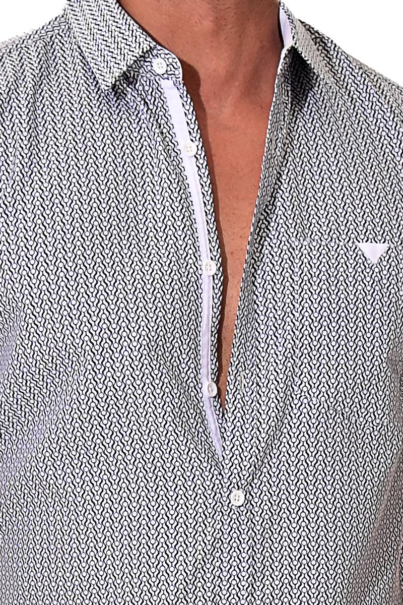 WEISS/MARINEB Herren Kurzarm-Hemd mit Knopfleiste und Tasche M-2XL MCS3196-B für den Großhandel auf Faire2