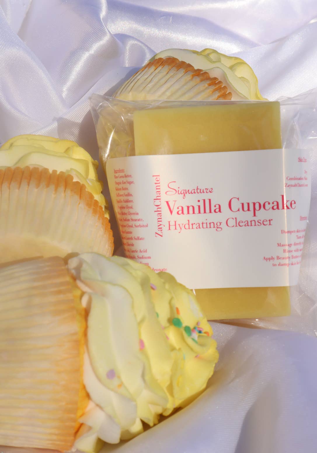ZaynahChantel LLC - Wholesale Bar Soap - Vanilla Cupcake Bar Soap1